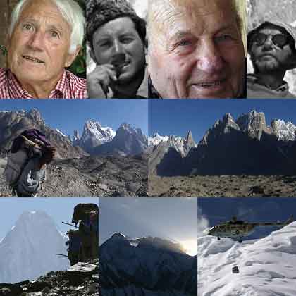 
Walter Bonatti and Riccardo Cassin, Porters With Trango Tower, Uli Biaho and Cathedral Peak, Gasherbrum IV, Sunrise Over Gasherbrum IV, Military Heliecopter - Gasherbrum 4 2002 DVD
